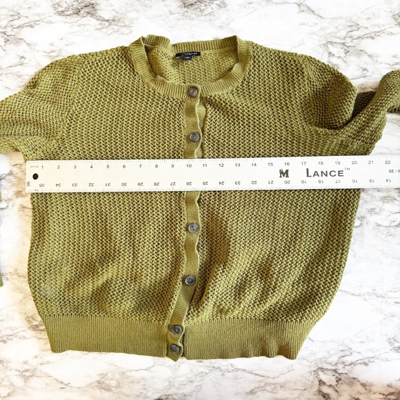 Ann Taylor Green Chunky Knit Cardigan - Picture 6 of 6
